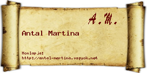 Antal Martina névjegykártya