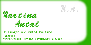 martina antal business card